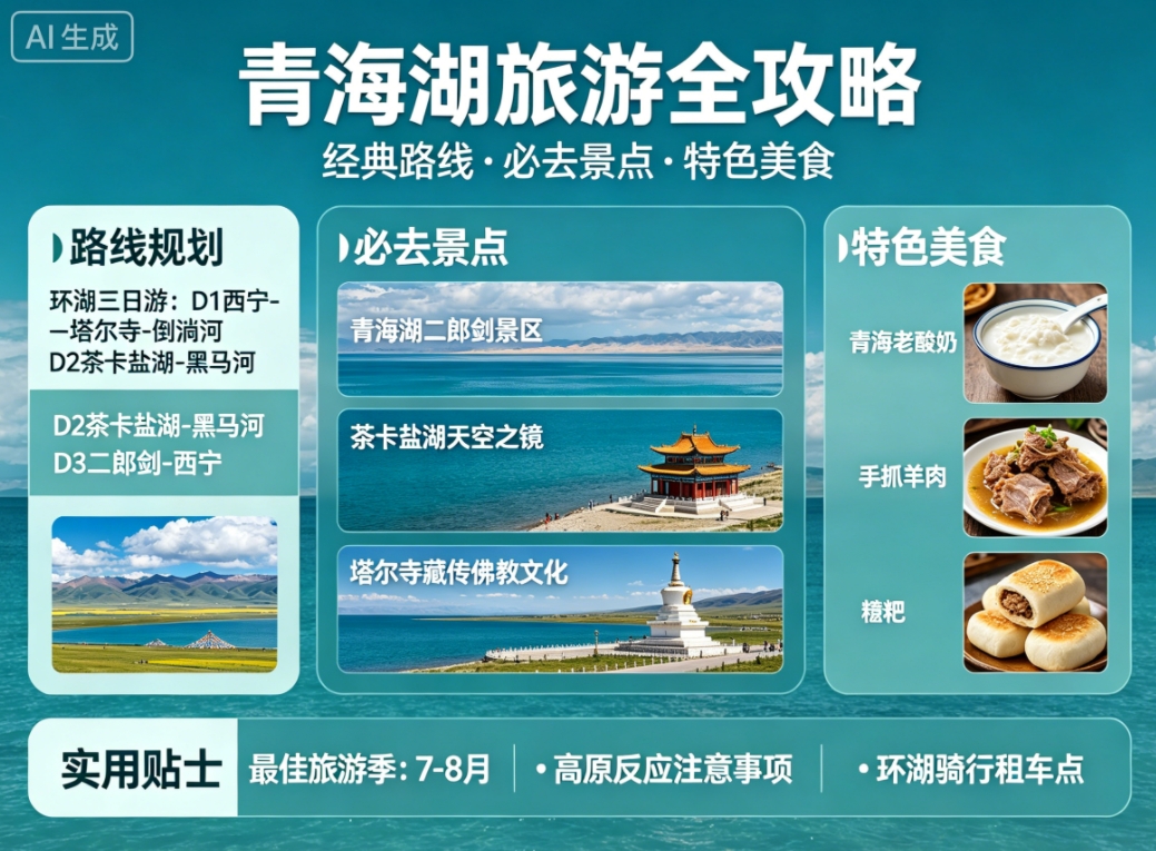 青海湖旅游全攻略（保姆级，新手零踩坑）