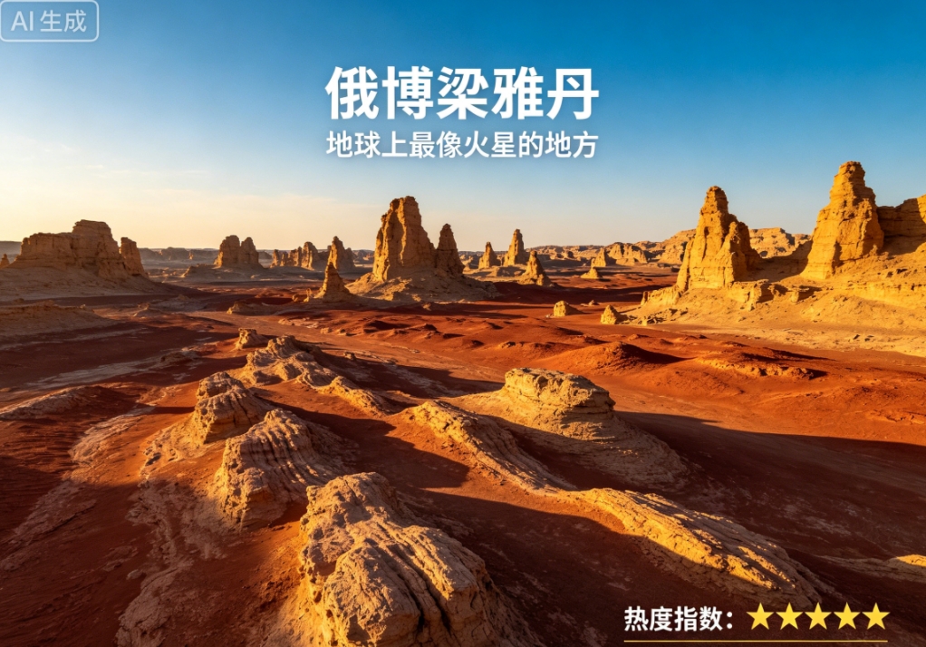 俄博梁雅丹｜地球上最像火星的地方（热度指数：★★★★★）