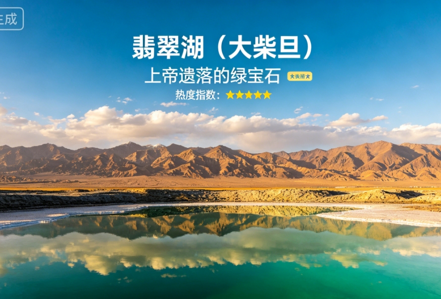 翡翠湖（大柴旦）｜上帝遗落的绿宝石（热度指数：★★★★☆）