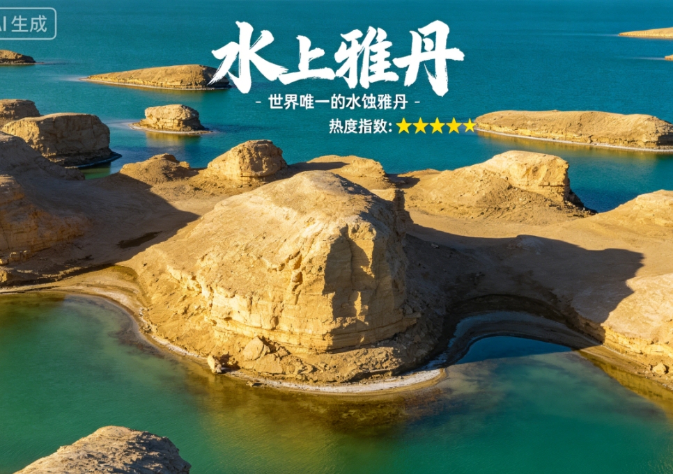 水上雅丹｜世界唯一的水蚀雅丹（热度指数：★★★★☆）
