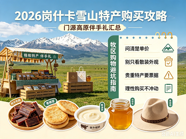 2026岗什卡雪山特产购买攻略｜门源高原伴手礼汇总，牧区购物避坑指南