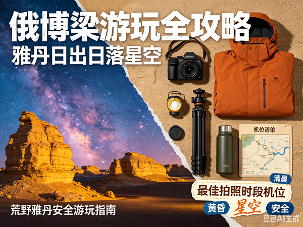 2026俄博梁游玩全攻略｜雅丹日出日落星空，最佳拍照时段机位，荒野雅丹安全游玩指南