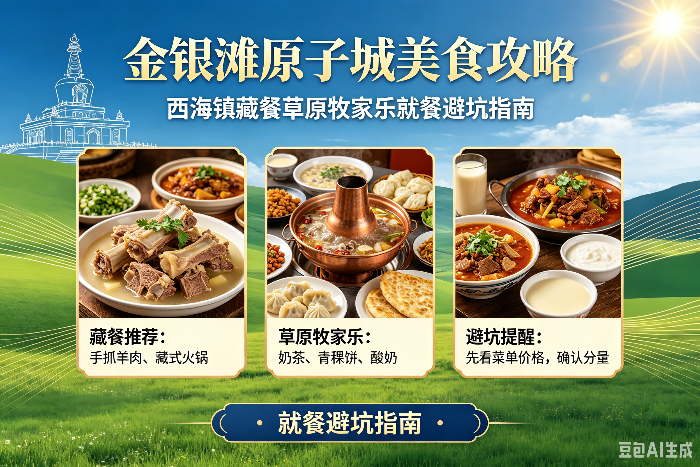 2026金银滩原子城美食攻略｜西海镇藏餐草原牧家乐就餐避坑指南