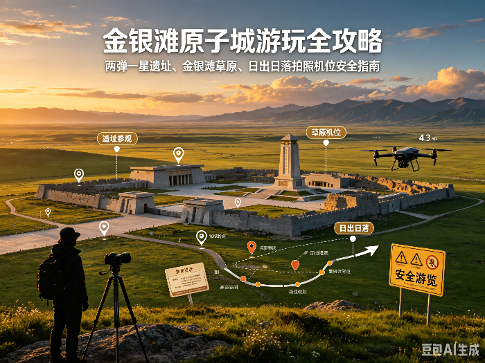 2026金银滩原子城游玩全攻略|两弹一星遗址、金银滩草原、日出日落拍照机位安全指南