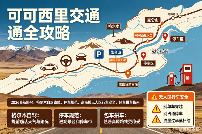 2026可可西里交通全攻略|最新路况、格尔木自驾路线、停车规范、高海拔无人区行车安全、包车拼车指南