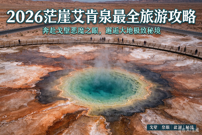 2026茫崖艾肯泉最全旅游攻略｜奔赴戈壁恶魔之眼，邂逅大地极致秘境